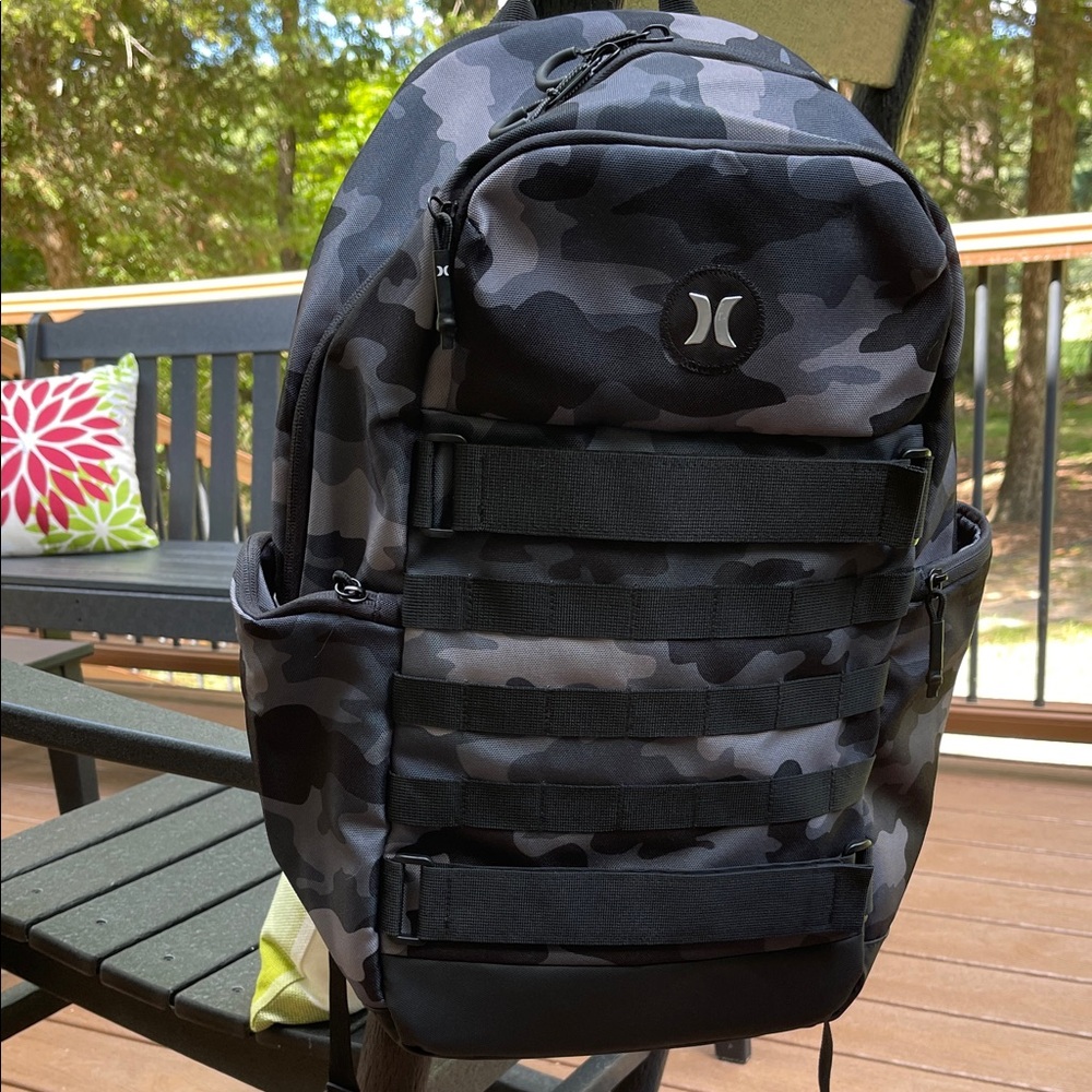 Hurley Gray and Black Camo Backpack